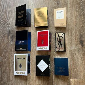 Lot of 9 Designer Men's Colognes Samples/Testers - YSL, Jean Paul Gaultier